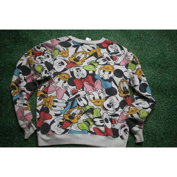 Vintage Disney Mickey & Friends All-Over Print Sweatshirt - Size M (Youth 7-9, F - Picture 6 of 8